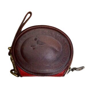 🦆 Vintage Dooney & Bourke Big Duck Coin Purse #W53 in Red All Weather Leather